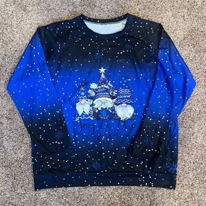 Blue Gnome Christmas Sweater